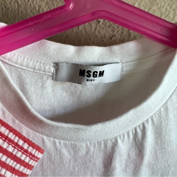 MSGM bow tee shirt 6Y - Picture 3 of 5